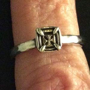 Silpada Belle Fleur Square Ring R2467 Size 6